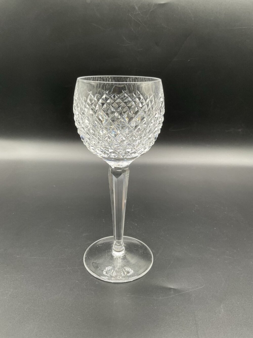 Vintage Waterford Colleen Cut Crystal Wine Goblet Signed Ireland